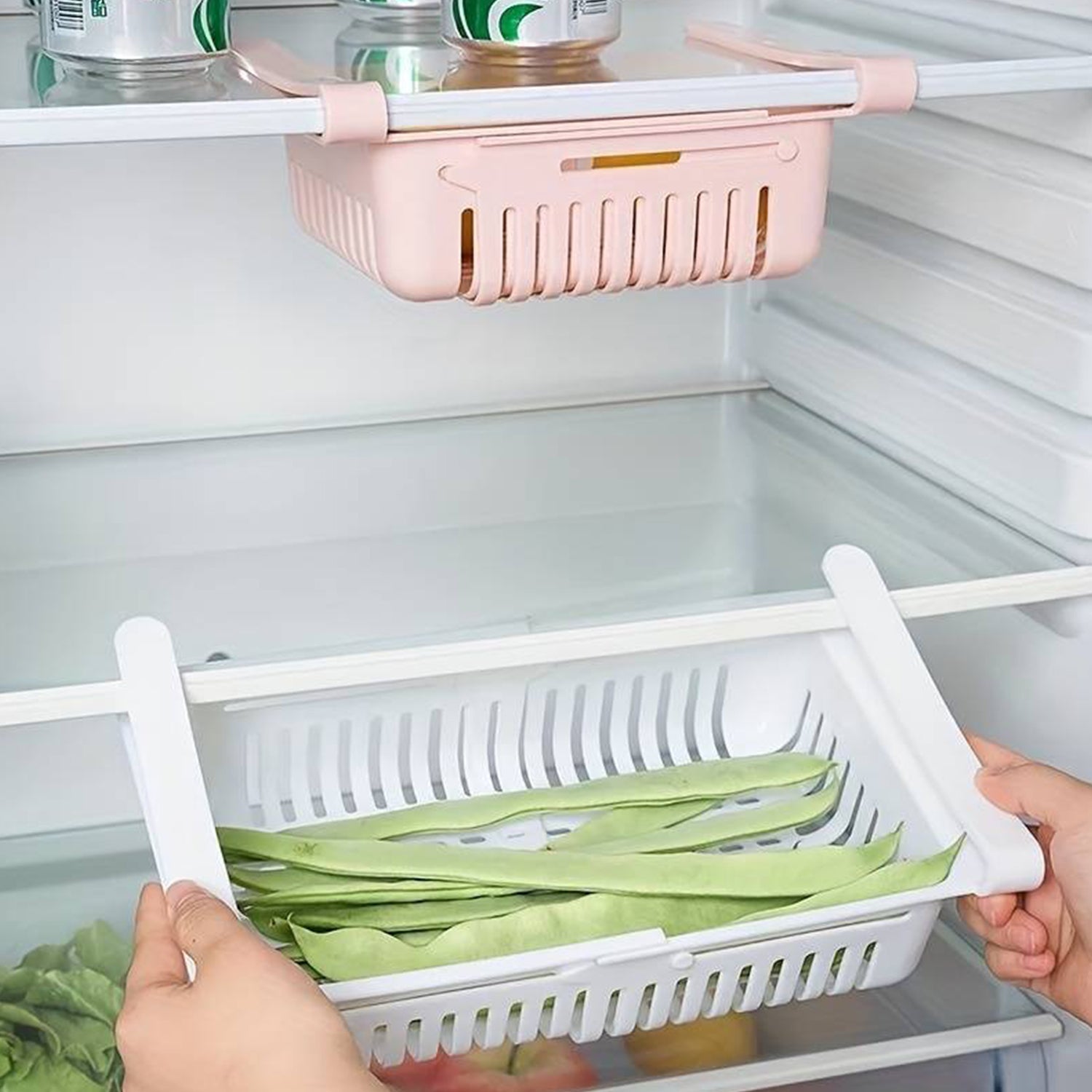 2289 Adjustable Expandable Fridge Storage Basket Multipurpose webline Refrigerator Tool Tray Sliding Drawer Under Shelf Fridge Space Saver Plastic Food Organizer Basket (1 Pc) 2289 Adjustable Expandable Fridge Storage Basket Multipurpose webline Refrigerator Tool Tray Sliding Drawer Under Shelf Fridge Space Saver Plastic Food Organizer Basket (1 Pc)